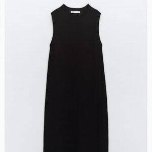 ZARA SLEEVELESS KNIT MIDI DRESS